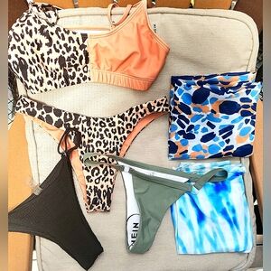 BIKINI W/ 2 COVERUPS & 2 BOTTOMS 6 PIECE BUNDLE
